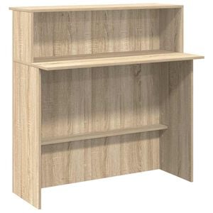 vidaXL Reception Desk Sonoma Oak Engineered Wood Standard Reception Desk