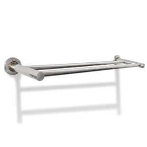 vidaXL Towel Rack Silver Stainless steel Standard Sturdy Towel Rack