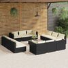 vidaXL Outdoor Lounge Set Black, Cream