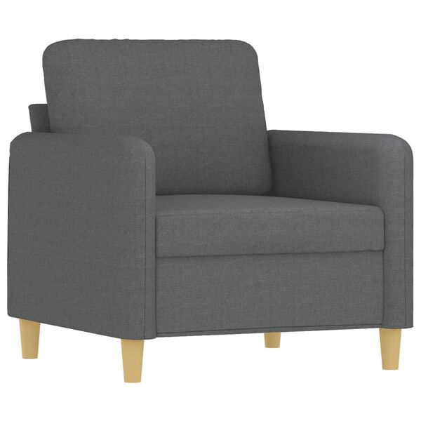 vidaXL Sofa Set Dark Grey Fabric (100% polyester), metal, textilene, plywood