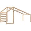 vidaXL Kids'Bed Roof Natural Pine Solid pine wood 78 x 38 x 44.5 in