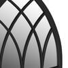 vidaXL Garden Mirror Black Iron, glass 39.4 x 17.7 in Decorative Inlays