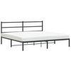 vidaXL Bed Frame Black Powder-Coated Steel Full Modern Bed Frame