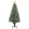 vidaXL Artificial Christmas Tree Green 70.9" PVC and Steel and Plastic