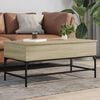 vidaXL Coffee Table Adjustable Feet Rectangular Modern