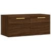vidaXL Wall Cabinet Brown Oak Engineered Wood Large Wall Cabinet