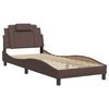 vidaXL Bed Frame "Viana" without Mattress Brown 35.4"x74.8" Faux Leather