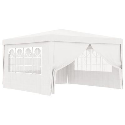 vidaXL Professional Party Tent with Side Walls 13.1'x13.1' White 0.3 oz/ft²