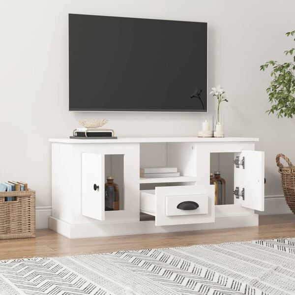vidaXL TV Cabinet White Engineered wood Standard TV Cabinet
