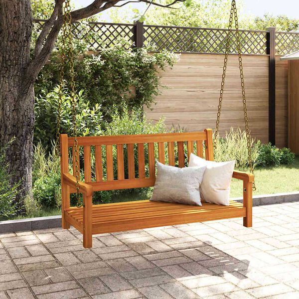 vidaXL Garden Swing Bench Brown 119 x 35 x 47cm Solid Acacia wood