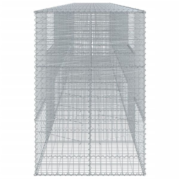 vidaXL Gabion Basket Silver Galvanized Iron Large