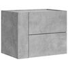 vidaXL Wall-mounted Bedside Cabinet Set of 2 Concrete gray Engineered wood
