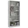 vidaXL Book Cabinet Concrete Grey Engineered Wood Medium Book Cabinet