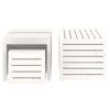 vidaXL Garden Box Set White Solid Pine Wood 4 Piece Set Garden Box Set