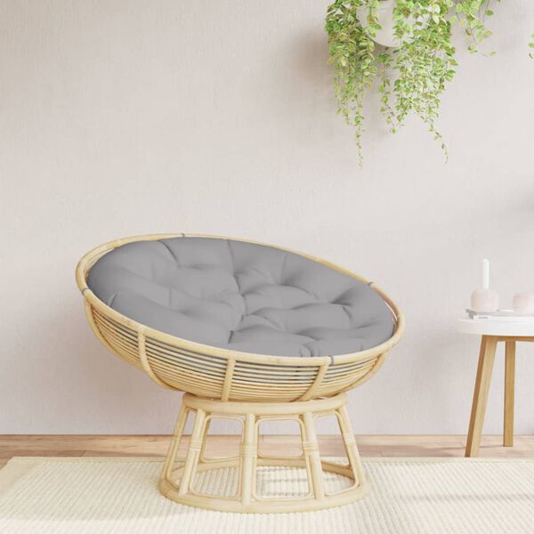 vidaXL Round Cushion Grey Oxford fabric &Oslash; 39.4" x 4.3" Cushion Round