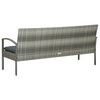 vidaXL Patio 3-Seater Sofa Grey