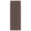 vidaXL Voile Curtains with Rod Pockets 2 pcs Brown