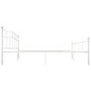 vidaXL Bed Frame White Metal Super King Durable Bed Frame