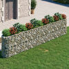 vidaXL Gabion Raised Bed Silver Galvanized Iron Large Durable