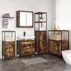 vidaXL Bathroom Furniture Set Smoked Oak Engineered Wood Medium