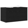 vidaXL Storage Box Black Oak 33.07 x 16.54 x 18.11 in Engineered Wood