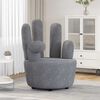 vidaXL Velvet Chair Grey Wooden frame, Polyester velvet