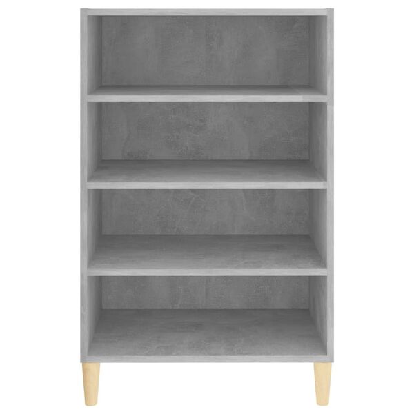 vidaXL Sideboard Concrete grey Engineered wood, solid eucalyptus wood