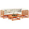 vidaXL Garden Sofa Set Wax Brown Solid Pine Wood Large Modular