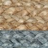 vidaXL Area Rug Natural Braided Jute Medium Durable Area Rug Round
