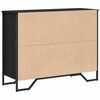 vidaXL Sideboard with Drawer Black Oak 38.19 x 12.80 x 29.33 in