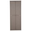 vidaXL Garden Cabinet Brown 100% Polypropylene 25.6 x 17.7 x 67.7 in