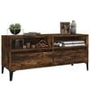 vidaXL TV Cabinet Smoked oak Engineered wood, metal