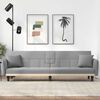 vidaXL Sofa Bed Light grey Fabric (100% polyester), plywood, plastic Large