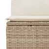 vidaXL Garden Sofa Set Beige PE rattan L x D x H: 135.4 x 79.5 x 27.2 in