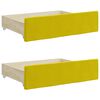 vidaXL Bed Drawer Yellow Engineered wood, Velvet (100% polyester) Standard