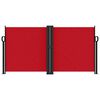 vidaXL Retractable Side Awning Red Polyester with PU coating, Steel