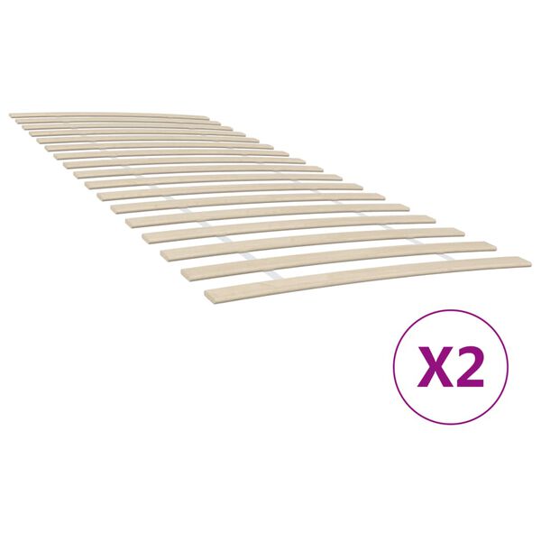 vidaXL Slatted Bed Base Solid poplar wood 35.4 x 78.7 in Foldable