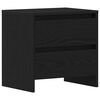 vidaXL Bedside Cabinet 2 pcs Black Oak 17.72 x 13.39 x 17.52 in