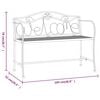 vidaXL Garden Bench Black Steel 40.9 x 20.5 x 30.7 in Durable