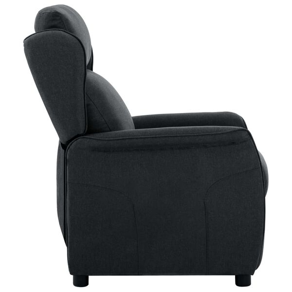 vidaXL Recliner Chair Dark Gray Fabric