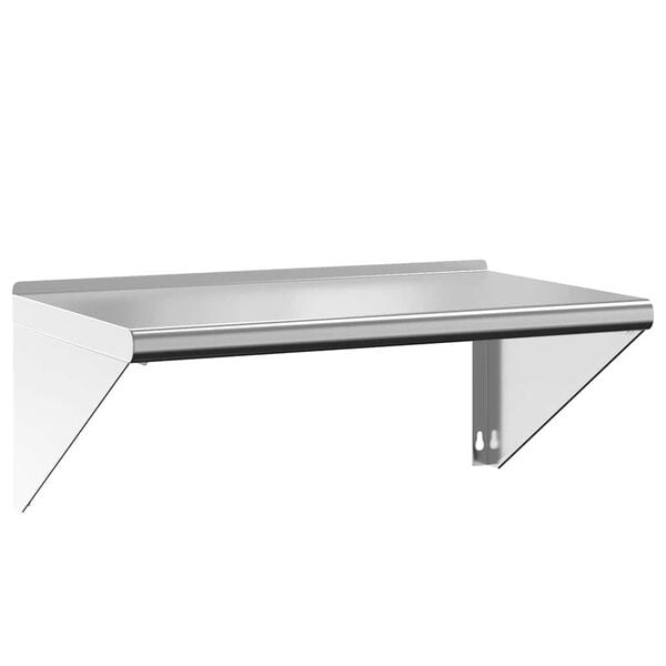 vidaXL Wall Shelf Silver Stainless Steel 29.5x17.7x12.2 in Wall Shelf