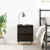 vidaXL Bedside Cabinet with Drawer Black Oak 15.75 x 13.78 x 19.69 in
