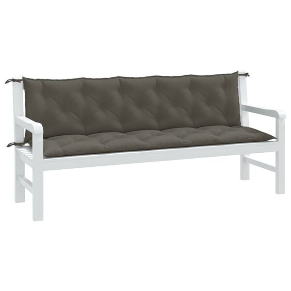 vidaXL Garden Bench Cushion Melange dark grey 100% polyester