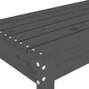 vidaXL Garden Bench Grey Solid pine wood 43.3x15.0x17.7 in Durable