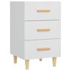 vidaXL Bedside Cabinet White Engineered wood Regular Bedside Cabinet