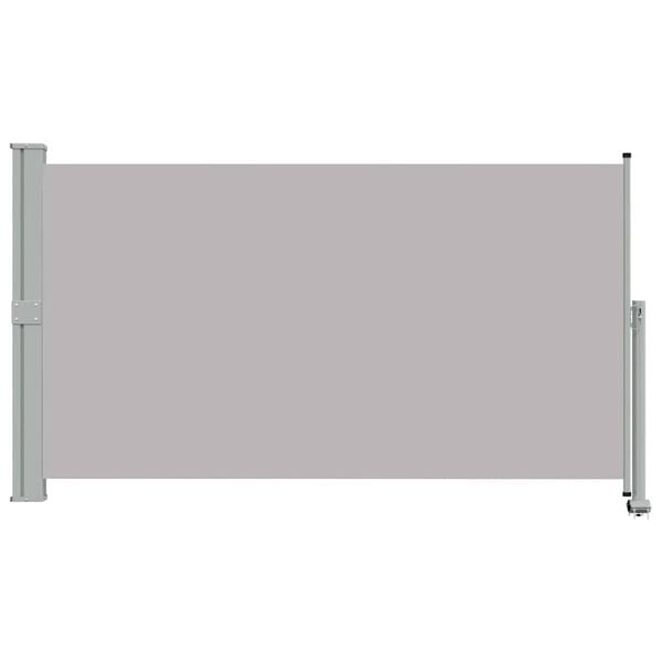 vidaXL Side Awning Gray Polyester 55.1 x 118.1 in Retractable