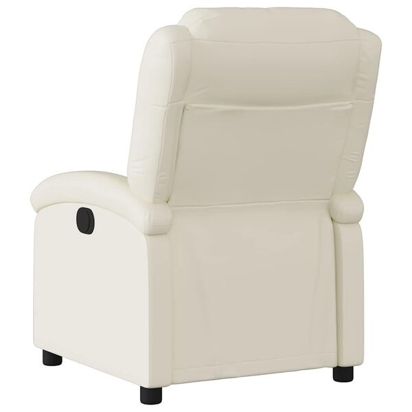 vidaXL Electric Recliner Chair Cream Faux Leather