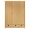vidaXL Wardrobe Honey brown Solid pine wood Medium Wardrobe