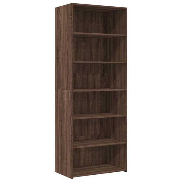 vidaXL Highboard Brown oak Engineered wood 27.6x16.1x72.8 in Highboard