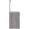 vidaXL Dressing Table Grey sonoma Engineered wood, glass